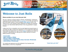 Tablet Screenshot of justrollscatering.co.uk